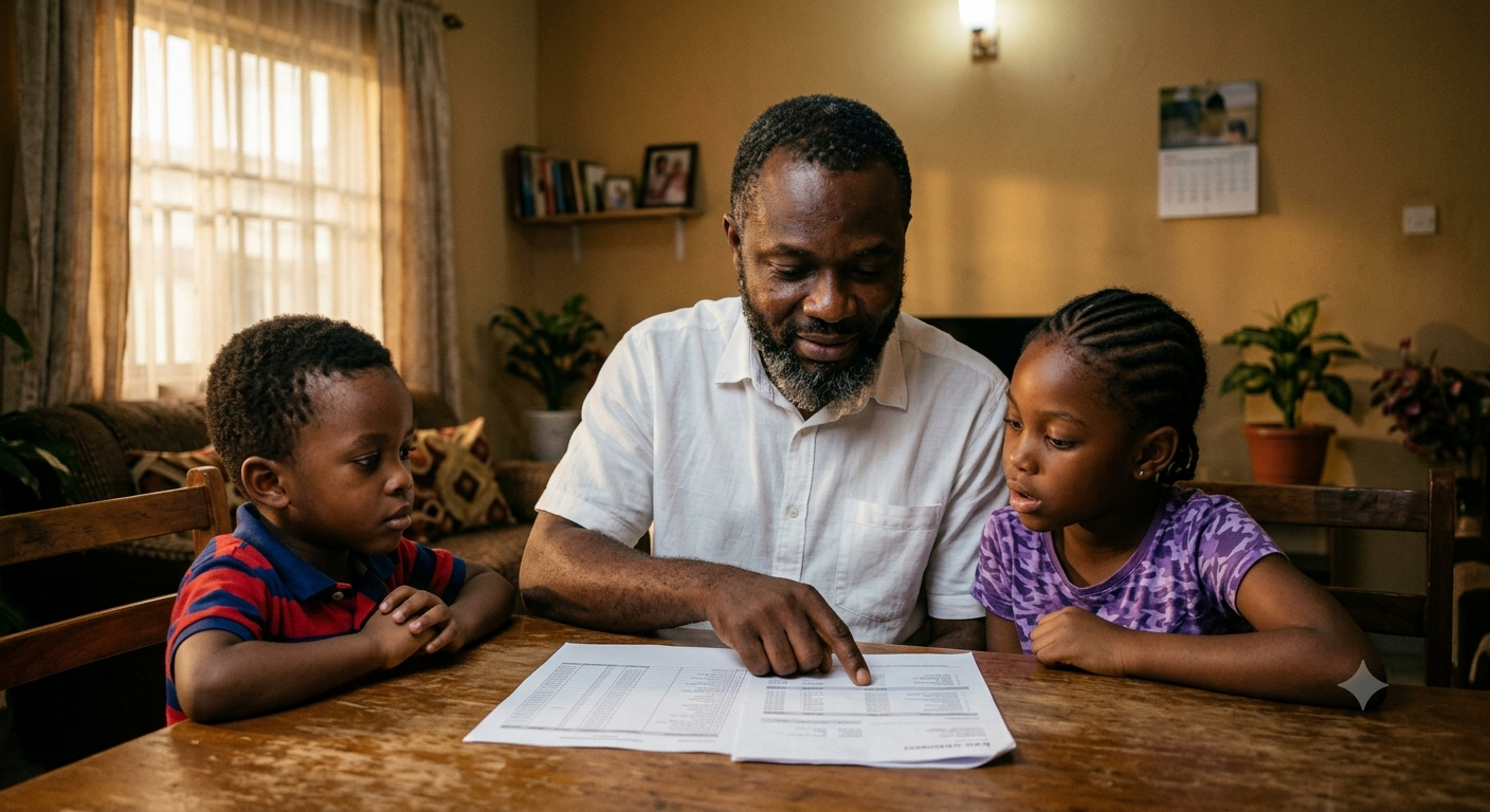 Nigerian father building family wealth